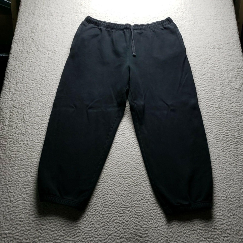 Cheetah Pants Mens XL Black Fleece Sweatpants Elastic Waist Drawstring Relaxed